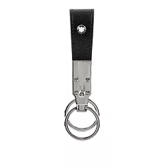 MONT BLANC Sartorial 匠心系列防刮牛皮圓環鑰匙扣 (黑色)