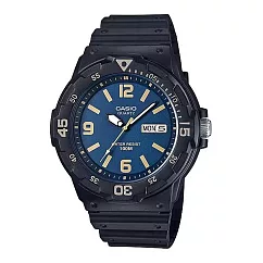 CASIO 卡西歐 MRW─200H 時尚低調系列防水運動手錶 黑藍2B3V