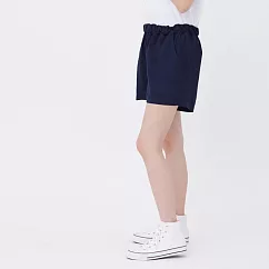 好我_Collin 好舒服輕柔光澤口袋鬆緊萬能短褲 M 深藍