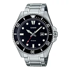 CASIO 卡西歐 時尚經典旋轉錶圈潛水水鬼系列不鏽鋼錶─MDV─107D 1A1V