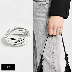 SHASHI 紐約品牌 Super Vera 薇拉銀色九環戒 優雅百搭銀色戒指 7