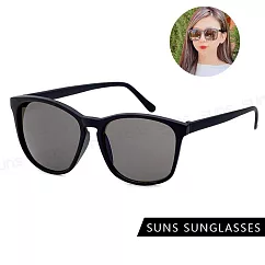 【SUNS】抗UV太陽眼鏡 時尚韓流大框墨鏡 男女適用 顯小臉經典款 S607 黑灰色