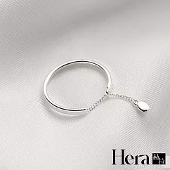 【Hera 赫拉】小豆豆鏈條精鍍銀戒指 H112061305 銀色
