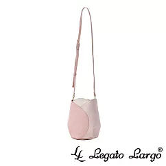 Legato Largo 小法式鬱金香斜背包─ 拼色粉紅