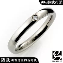 MASSA─G DECO系列【私藏系─U Collocation】雪白銀 鈦金戒 美規7號