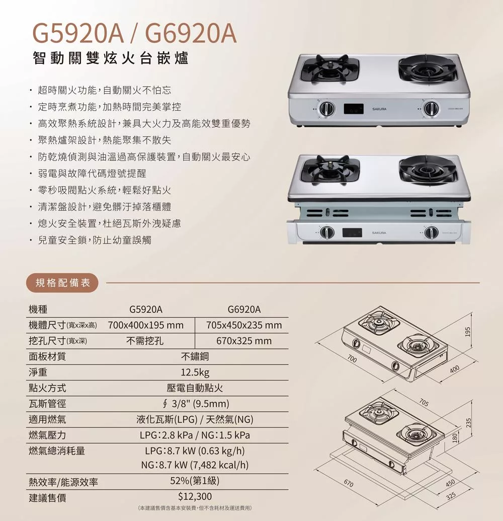 SAKURA櫻花牌 G-6920 - 詳情8