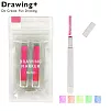 KOKUYO Drawing+方形馬克蠟筆+補充包(螢光色系)-螢光粉