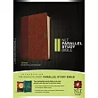 NLT Parallel Study Bible： New Living Translation， Brown / Tan TuTone， LeatherLike