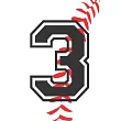 3 Journal： A Baseball Jersey Number #3 Three Notebook For Writing And Notes： Great Personalized Gift For All Players， Coaches， An