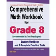 Comprehensive Math Workbook for Grade 8： Student Workbook and 2 Complete Practice Tests