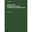 Archiv für Naturschutz und Landschaftsforschung