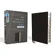 Niv， Thinline Reference Bible， Large Print， European Bonded Leather， Black， Red Letter， Thumb Indexed， Comfort Print