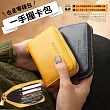 CHENSON 真皮 11卡一手握卡包/零錢包 (W00602-L)黃