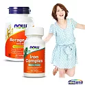 NOW健而婷－元氣月順套組(當歸補鐵+琉璃苣油)