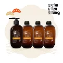 【茶籽堂】碗盤洗潔液四入組(按壓瓶500mLx1＋替換瓶500mLx3)