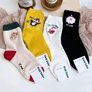 Kankoku韓國 可愛麋鹿老公公襪   * 米色