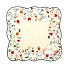 【日本丸真】Moomin刺繡小方巾 (夢幻花圈黑邊)