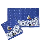 【日本丸真】北齋新和風今治毛巾 (神奈川沖浪 藍)