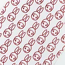 Sonny Angel x KAMAWANU 手工純棉日式萬用紗布巾  線條經典兔