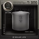 Keith 鎧斯鈦 CC炫彩鈦杯 400ml.純鈦杯子 登山鈦杯 鈦馬克杯 露營提耳杯 手把露營杯 熔岩灰