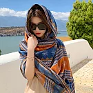 【AnZa】民族風防曬沙灘百搭披肩(5款)     FREE 落葉漣漪
