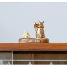 【呼運貓】香氛成貓組(成貓+財富自由匾額+擴香石+底座+招財精油) 玫瑰金色