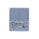 【Peanuts】史努比Snoopy台灣製造純棉棒球刺繡緞檔方巾_多色選_  藍色