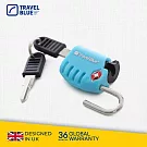 【Travel Blue 藍旅】TSA美國海關鑰匙鎖 (兩入組)-3色任選 TB029 藍色