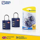 【Travel Blue 藍旅】TSA美國海關密碼鎖 (兩入組)-3色任選 TB038 藍色
