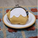 偷偷喊我｜ 富士山桃子口金包 - 布丁黃