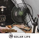 樂活不露 12吋360度靜音型工業風扇.工業用桌扇 露營電扇 戶外電風扇 帳篷風扇 靜音電扇 戰術綠