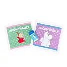 【日本丸真】Moomin 純棉洗臉巾二入組(附提把外盒) 姆明和小不點 姆明和小不點