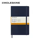 MOLESKINE 經典軟皮筆記本 -  L型/ 橫條/ 藍