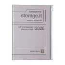 【日本Mark’s】2026 橫式週記事收納手帳B6變型 ‧ Storage.it/咖啡色
