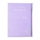 【日本Mark’s】2026 橫式週記事收納手帳B6變型 ‧ Storage.it/紫色