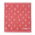 【日本丸真】SOU SOU 經典原創數字純棉洗臉巾 珊瑚紅 珊瑚紅