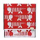 【日本丸真】LISA LARSON 北歐瑞典設計風浴巾  交錯貓咪 紅 交錯貓咪 紅