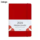 Indigo 2026 Prism Weekly B6 週日記  RED