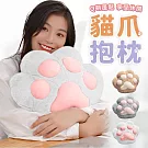 【EZlife】貓爪暖手午睡靠枕  白色