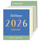 【日本A.P.J】2026 彩色文字迷你方型日曆