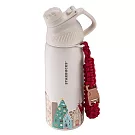 [星巴克]耶誕小屋磁吸掀蓋不鏽鋼水壺