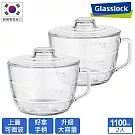 Glasslock 強化玻璃可微波泡麵碗1100ml-  大容量二入組