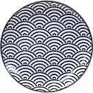 《Tokyo Design》瓷製餐盤 | 餐具 器皿 盤子 - 浪紋黑16cm