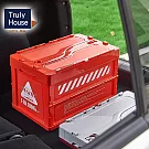 【Truly House】摺疊收納箱 滑扣箱蓋升級款/露營/野餐/收納(四色任選) 橘色