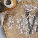《Creative Tops》流蘇編織餐墊4入 | 桌墊 杯墊 - 白曼陀羅