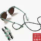 seoul show首爾秀 串珠小花眼鏡鍊老花眼鏡防丟鍊  綠色
