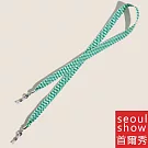 seoul show首爾秀 寬帶波紋兩用口罩掛繩鏈墨鏡平光眼鏡鍊老花近視防丟鍊  綠白