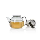 【德國 AdHoc】晶燦造型耐熱玻璃茶壺(極光灰)  / 1.2 L