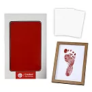 【EZlife】不髒手寵物嬰兒手印足跡印台(贈相框/大款) 紅色