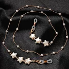 seoul show首爾秀 珠光造型鍊兩用口罩掛繩鏈墨鏡平光眼鏡鍊老花近視防丟鍊  星星